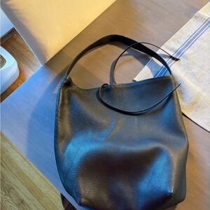 Black Leather Tote Bag